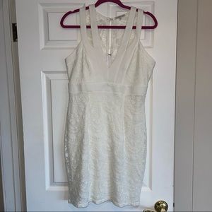 White lace mini dress